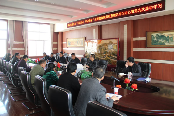 隴運集團(tuán)公司黨委召開“不忘初心、牢記使命”主題教育讀書班暨理論學(xué)習(xí)中心組第九次集中學(xué)習(xí)（擴大）會議