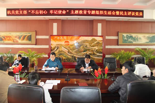 隴運集團公司機關黨支部召開“不忘初心、牢記使命”主題教育專題組織生活會和民主評議黨員會